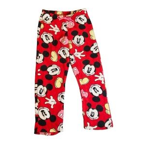 Disney Mickey Mouse Red Casual/Sleep Pants Size Women’s Medium 7/9‎